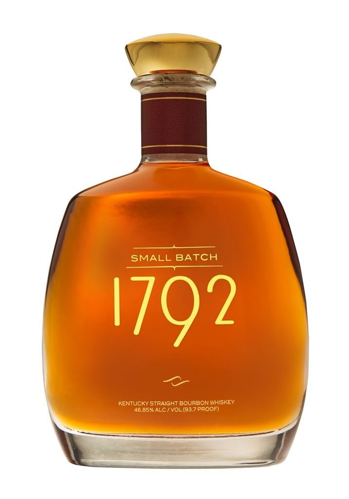 Bottle of 1792 Small Batch bourbon on a white background