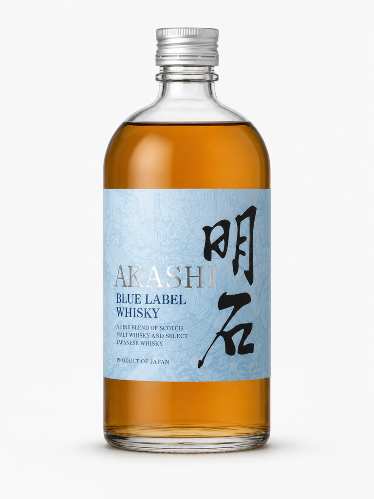 akashi blue label blended whisky ai gen